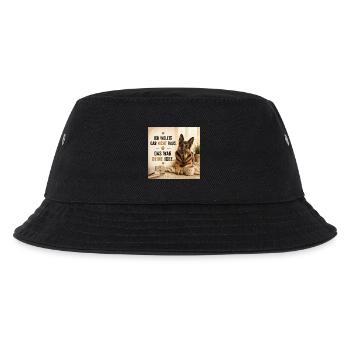 ich wollte nicht raus deine Idee - Kinder Bucket Hat - Schwarz - Vorne