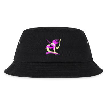 Neon Pink Yellow Swirl - Kids’ Bucket Hat - black - Front