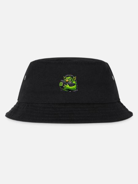 Bösartiger Troll mit Tastatur - Kinder Bucket Hat - Schwarz
