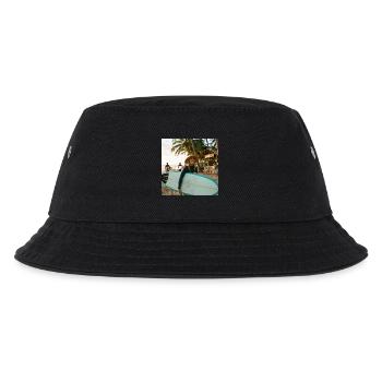 Beach surfer with surfboard - Kids’ Bucket Hat - black - Front
