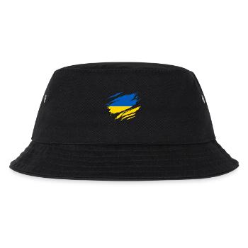 Ukrainesche ukrainische Flagge - Kinder Bucket Hat - Schwarz - Vorne