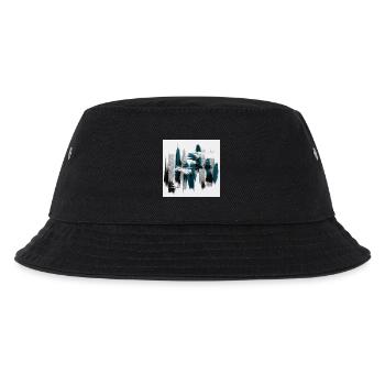 Abstrait Bleu Teal et Gris Urbain - Bob Enfant - noir - Devant