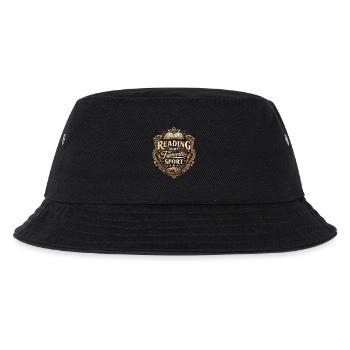 Vintage Coat of Arms: Reading is my favorite sport - Kids’ Bucket Hat - black - Front