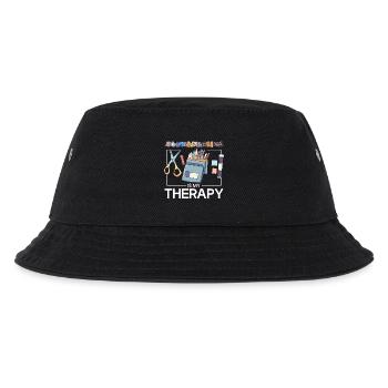 Scrapbooking ist Therapie - Kinder Bucket Hat - Schwarz - Vorne