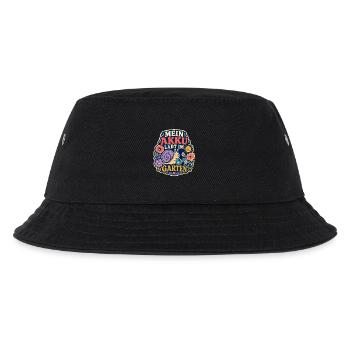 Mein Akku lädt im Garten – Schnecke - Kinder Bucket Hat - Schwarz - Vorne