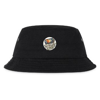 Ich spare Energie – Batteriespruch - Kinder Bucket Hat - Schwarz - Vorne