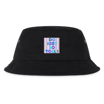 Du bist toll - Kinder Bucket Hat - Schwarz - Vorne