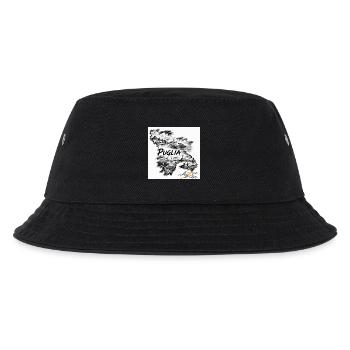 Azzo Puglia Skizzenkarte  - Kinder Bucket Hat - Schwarz - Vorne