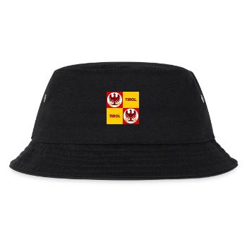 Tirol Quadrat Emblem Muster - Kinder Bucket Hat - Schwarz - Vorne