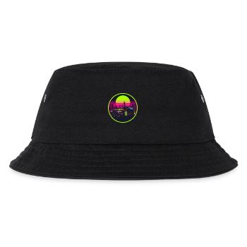 Autocollant Synthwave R32 rétro JDM Soleil Néon des années 90 - Bob Enfant - noir - Devant