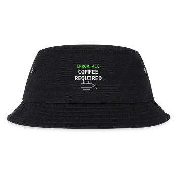 Error 418 Coffee Required IT Nerd Coffee Gift - Kids’ Bucket Hat - black - Front