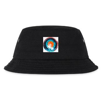 Palm Sonnenuntergangskreis - Kinder Bucket Hat - Schwarz - Vorne