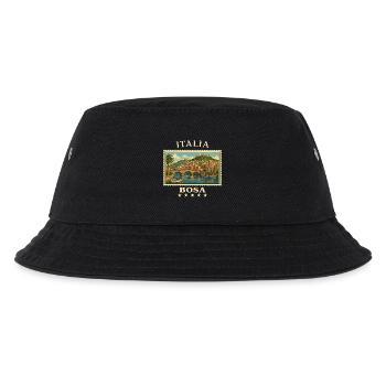 Italien Bosa Vintage Reisemarke - Kinder Bucket Hat - Schwarz - Vorne