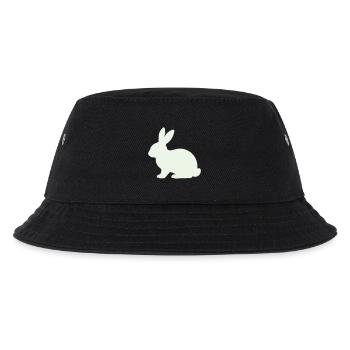Zarte Kaninchen Silhouette - Kinder Bucket Hat - Schwarz - Vorne