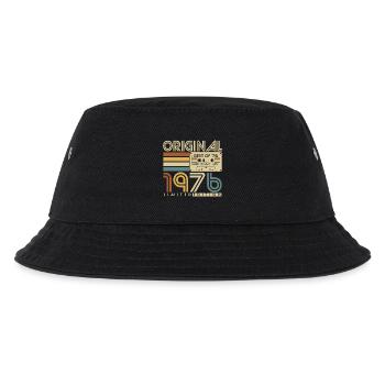 Original 1976 Jahrgang Vintage Geburtstag Retro - Kinder Bucket Hat - Schwarz - Vorne