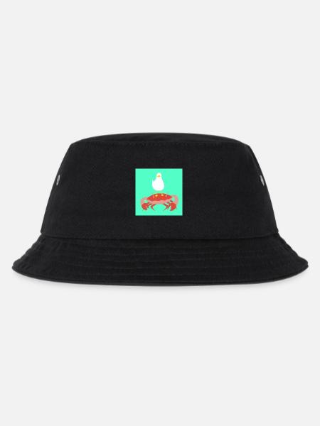 Crabb-n-Gull mint - Kinder Bucket Hat - Schwarz