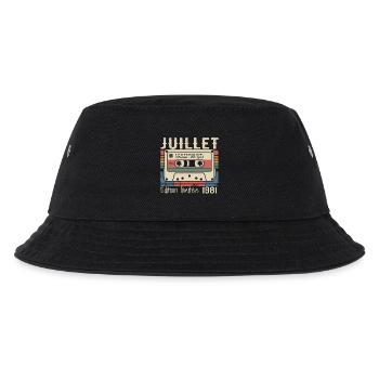 Juli 1981 Geburtstagsgeschenk Juli 1981 - Kinder Bucket Hat - Schwarz - Vorne