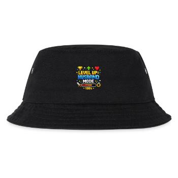 Level Up Husband Mode Gamer Ehemann Retro JGA - Kinder Bucket Hat - Schwarz - Vorne