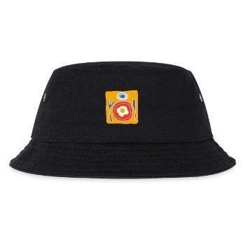Buntes Spiegelei – Pop-Illustration - Kinder Bucket Hat - Schwarz - Vorne