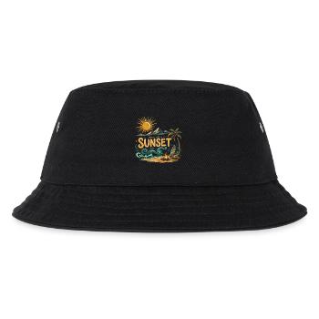 Verpassen Sie niemals einen Surfstrand bei Sonnenuntergang - Kinder Bucket Hat - Schwarz - Vorne