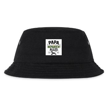 Papa repariert alles - Kinder Bucket Hat - Schwarz - Vorne