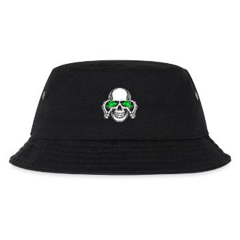 Skull with green fish eyes - Kids’ Bucket Hat - black - Front