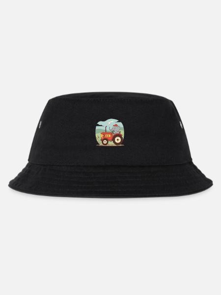 Traktor / Traktor / Traktor - Kinder Bucket Hat - Schwarz