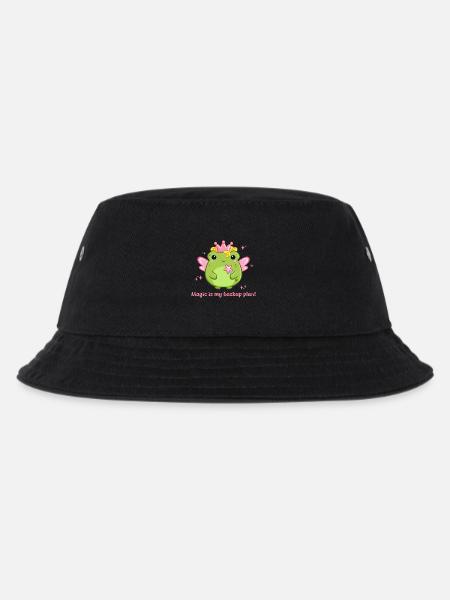 Magie ist mein Plan B - Frosch Fee mit Zauberstab - Kinder Bucket Hat - Schwarz