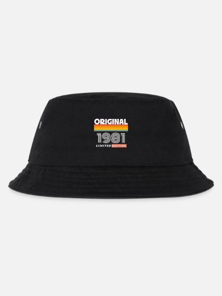 1981 Original Geburtstag Retro Vintage 80er Spruch - Kinder Bucket Hat - Schwarz