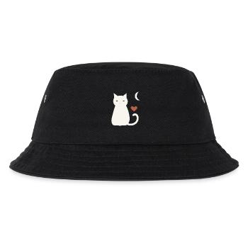 Halloween Katze Herren - Kinder Bucket Hat - Schwarz - Vorne