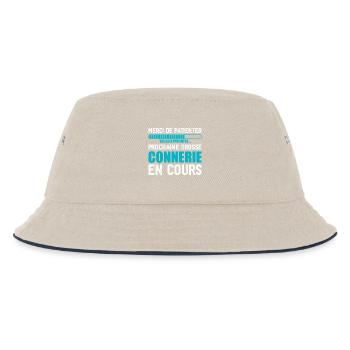 Weiter lustig - Kinder Bucket Hat - Natur/Navy - Vorne