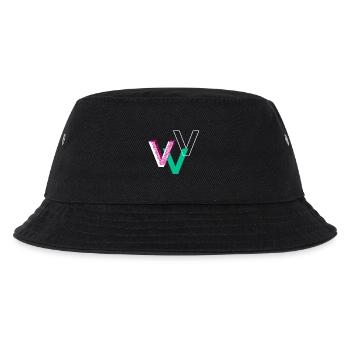 V Buchstabe - Kinder Bucket Hat - Schwarz - Vorne