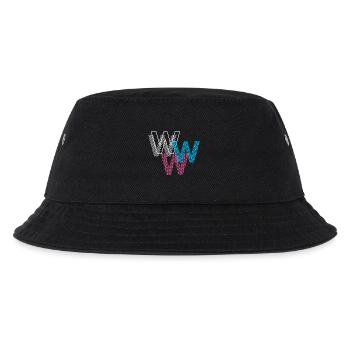 W Buchstabe - Kinder Bucket Hat - Schwarz - Vorne
