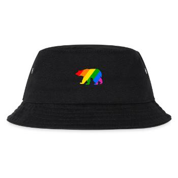 Rainbow Polar Bear - Kids’ Bucket Hat - black - Front