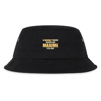 Wenn Maxime dich nervt, sei dir bewusst, dass Maxime sich einen Dreck darum schert - Kinder Bucket Hat - Schwarz - Vorne