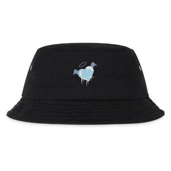 Kaltes Herz mit Heiligenschein,Flügel und - Kinder Bucket Hat - Schwarz - Vorne