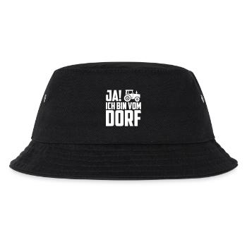 Ich bin vom Dorf - Kinder Bucket Hat - Schwarz - Vorne