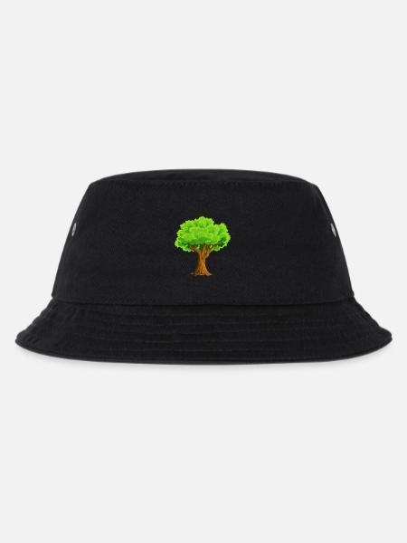 Baum - Kinder Bucket Hat - Schwarz
