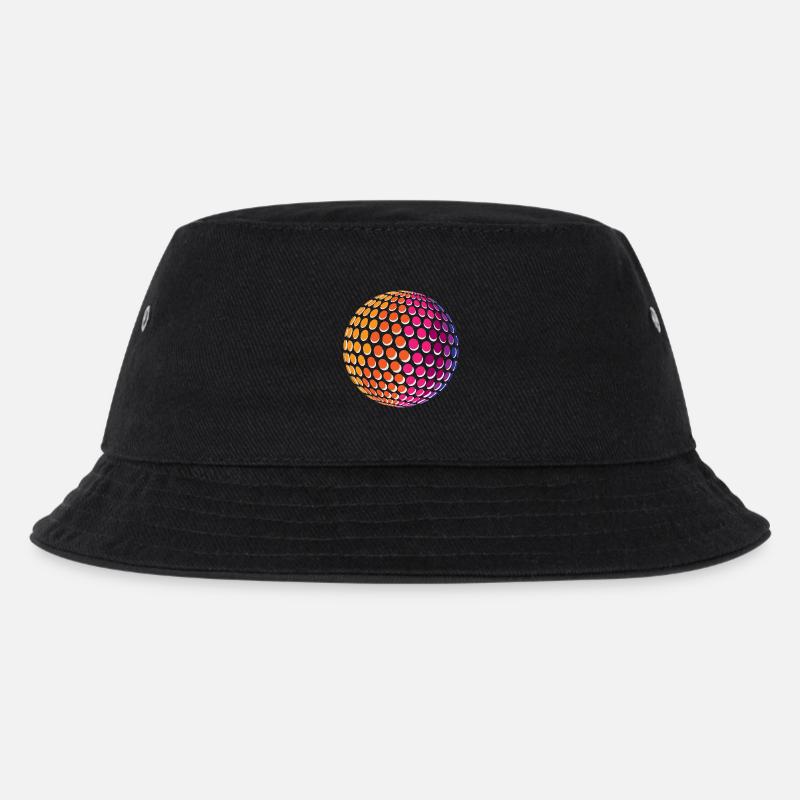 Dotted Rainbow Sphere - Kids’ Bucket Hat - black