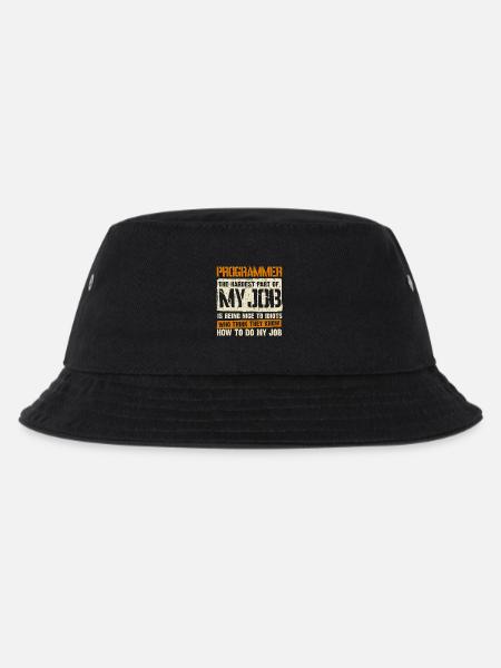 the hardest part of my job is being nic - Kids’ Bucket Hat - black