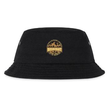 Bushcraft -Lebe das Abenteuer Geschenk Bushcrafter - Kinder Bucket Hat - Schwarz - Vorne