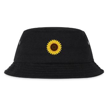 Sonnenblume Geschenk Idee - Kinder Bucket Hat - Schwarz - Vorne