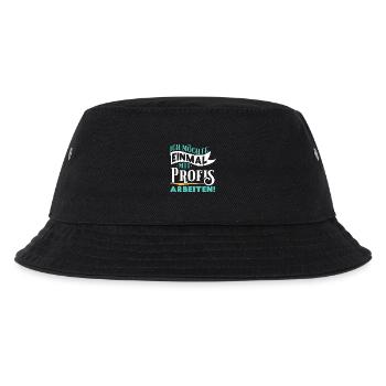 Ich möchte einmal mit Profis arbeiten - Arbeit Job - Kinder Bucket Hat - Schwarz - Vorne