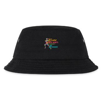 Sport Laufen Hobby T-Shirt - Kinder Bucket Hat - Schwarz - Vorne