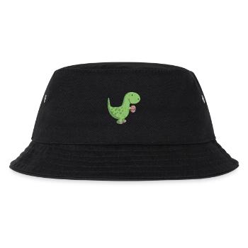 Dino und das bunte Ei - Kinder Bucket Hat - Schwarz - Vorne