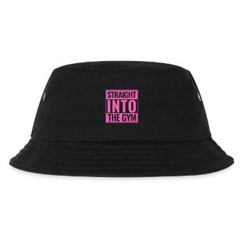 Sport Fitnessstudio Spruch Straight Into The Gym - Kinder Bucket Hat - Schwarz - Vorne