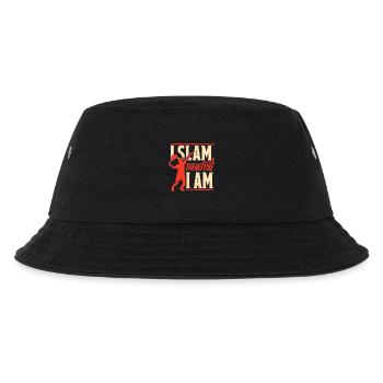 I Slam Therefore I Am - Tennis Aufschlag Sport - Kinder Bucket Hat - Schwarz - Vorne