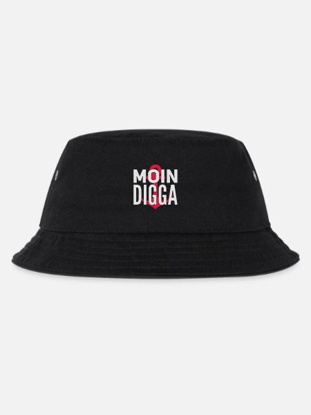 Moin Digga Hamburg - Kinder Bucket Hat - Schwarz