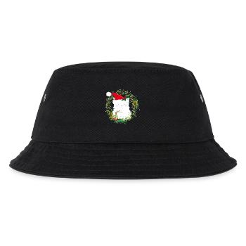weihnachtliche Katze - Kinder Bucket Hat - Schwarz - Vorne