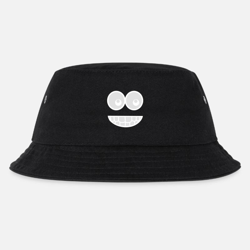 Funny Comic Face (Crazy & Cool) - Smiley - Kids’ Bucket Hat - black